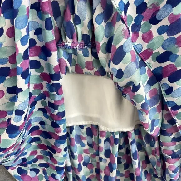 Tommy Bahama Tiered Maxi Dress Womens Medium Splendid Sea Tassel Resort Tropical - Picture 12 of 16